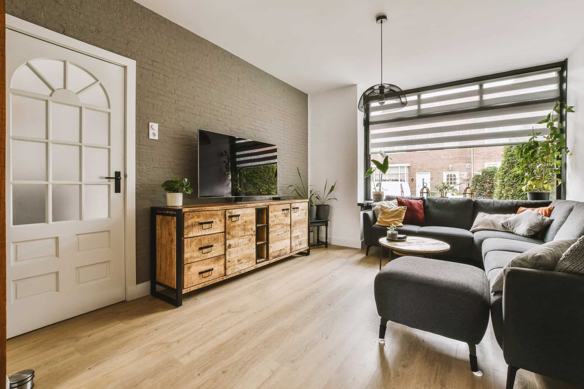 studio-apartment-interior-with-wooden-furniture